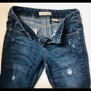 Blue Jeans Bootcut distressed shredded cotton jean